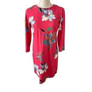 Draper James Coral Floral Dress Size Small Garden‎ Party Derby Easter